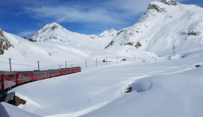 Bernina Red Train Glacier